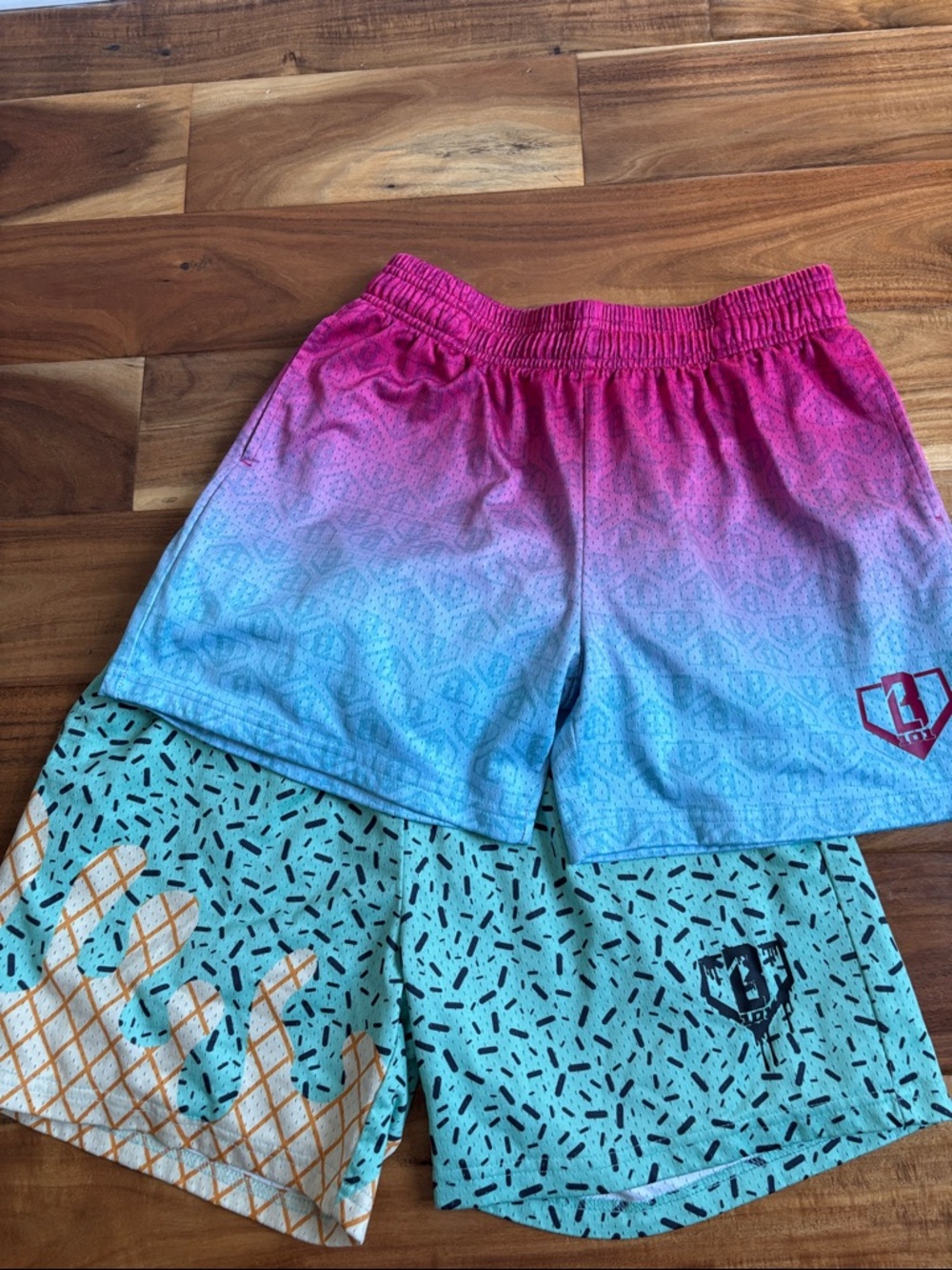 Two pair Baseball Lifestyle Shorts - size youth XL